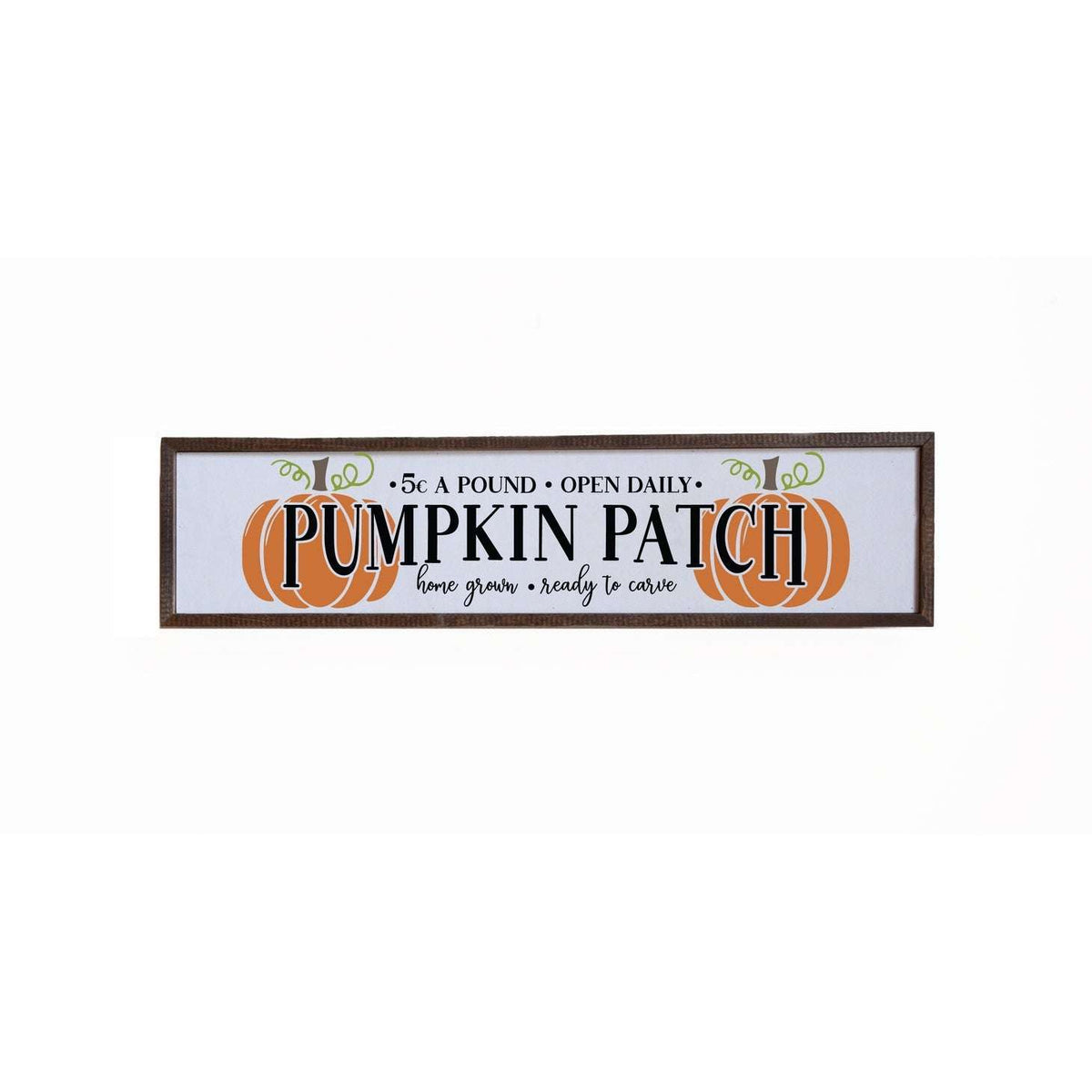 24" x 6" Pumpkin Patch Home Decor Sign