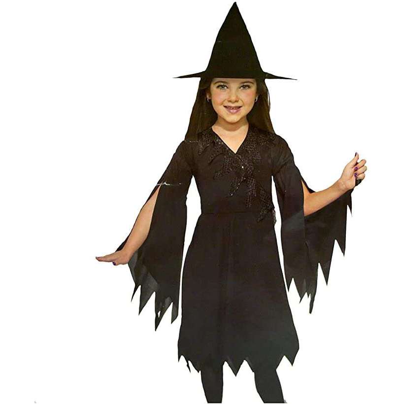 Simple Black Witch Child Costume
