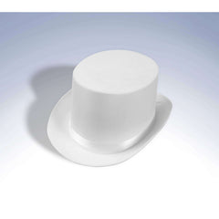 White Satin Adult Top Hat