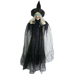 72" Hanging Witch Animated Prop Decoration