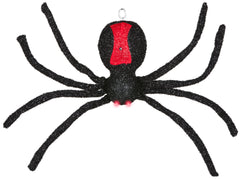 Animated Dropping Tinsel Black Widow Spider