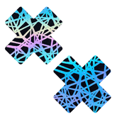 Silly String Rainbow Reflective X Cover Pasties