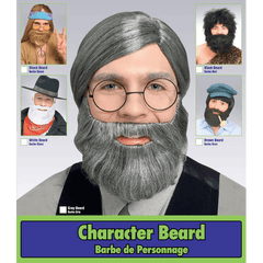 Synthetic Wig & Beard Adult Set