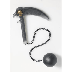 Deluxe Medieval Warrior Ball & Chain w/ Sickle Prop Weapon Set