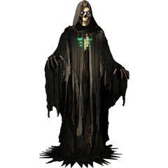 10' Towering Talking Grim Reaper w/ Glowing Eyes Animated Prop Decoration