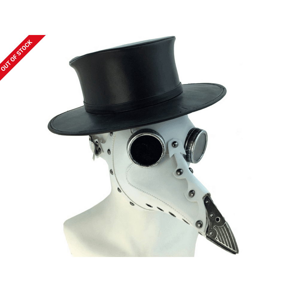 Plague Doctor's mask Maximus in white leather