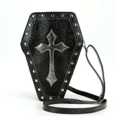 Metallic Cross Coffin Shaped Bag
