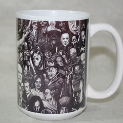 Classic Horror Movie Characters Collage Mug