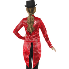 Red Sequin Tailcoat Adult Jacket