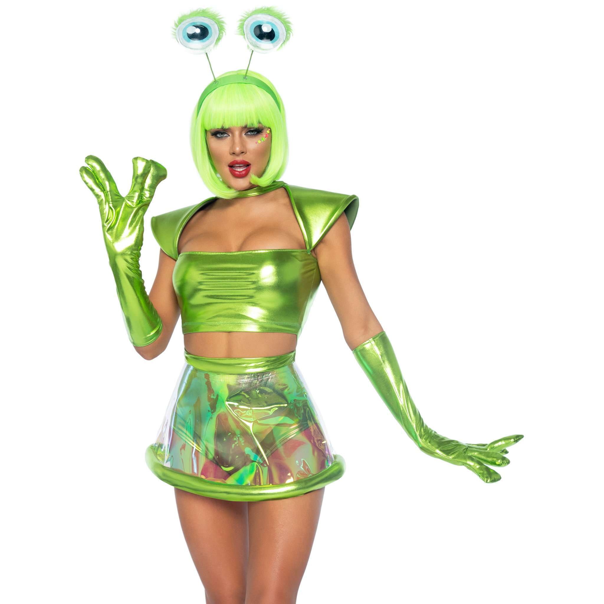 Beam Me Up Babe Sexy Women's Green Space Adult Costume – AbracadabraNYC