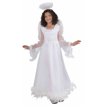 Fluttery Angel White Dress Child Costume