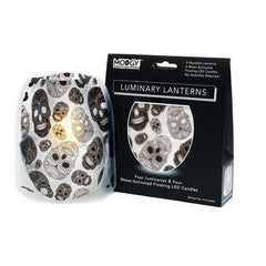 Frosted Halloween Skulls Floating Luminary LED Candle