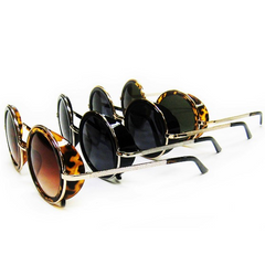 Round Frames with Metal Band Sunglasses