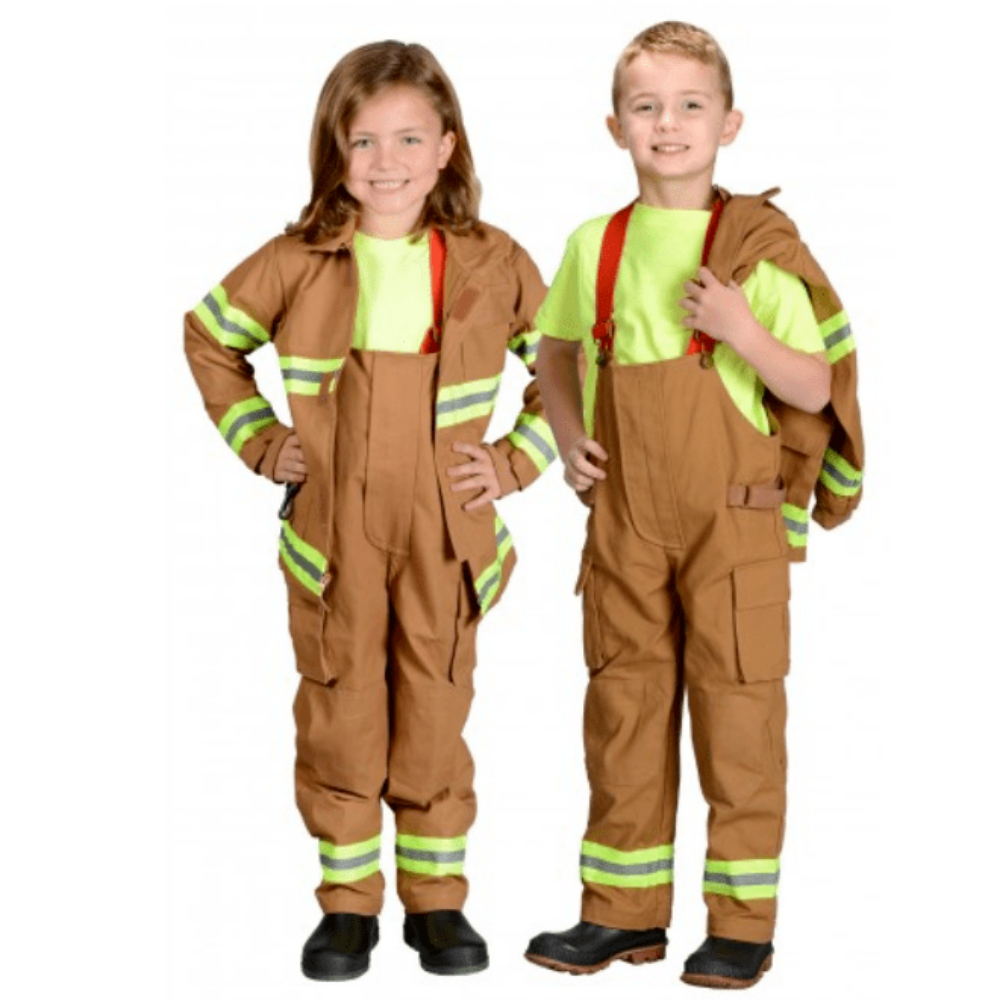 Classic Tan Jr. Firefighter Kids Costume