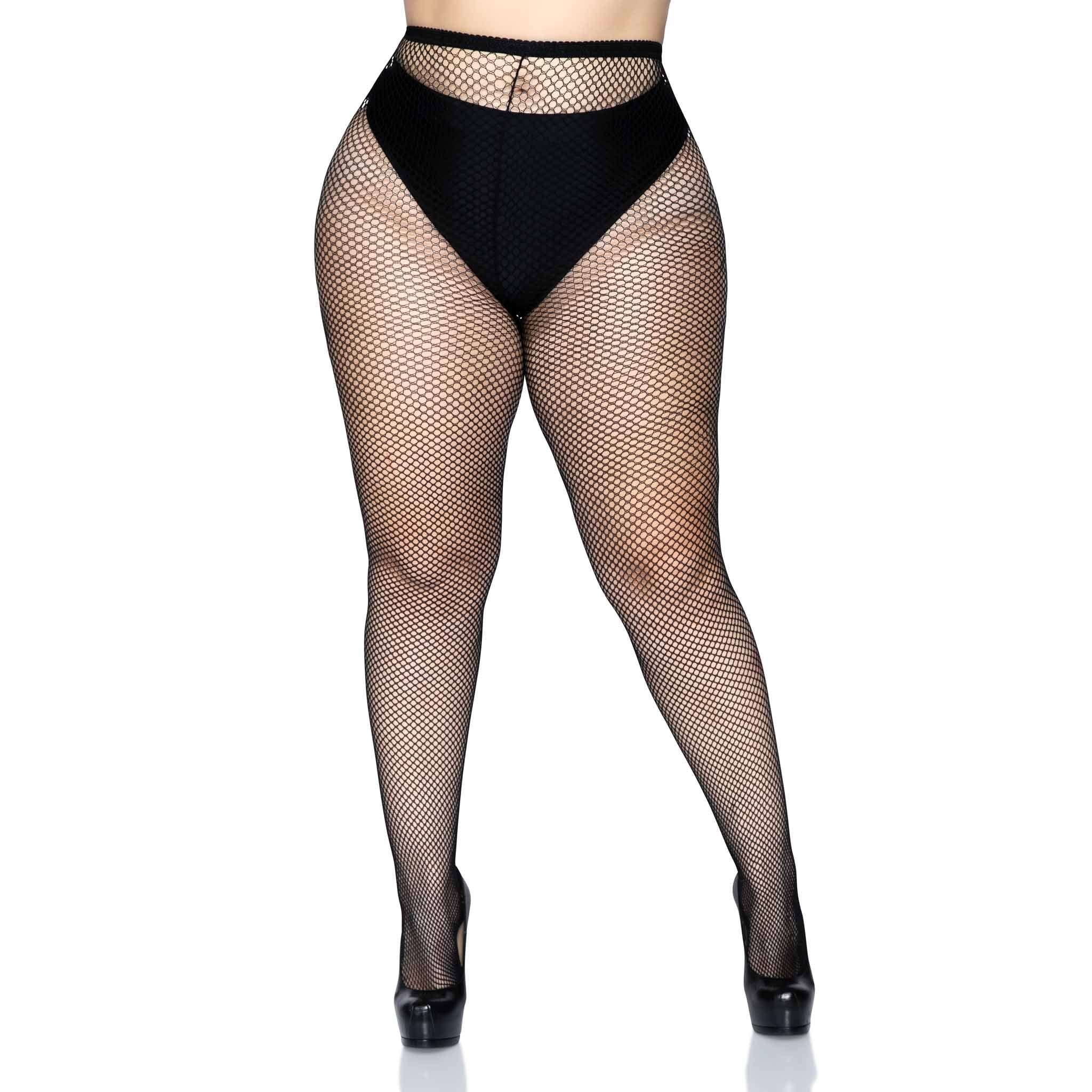 Plus Patterned Fishnet Tights