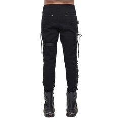 Black Laced Up Gothic Jeans