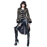 Gothic Female Jacket with Gold Design