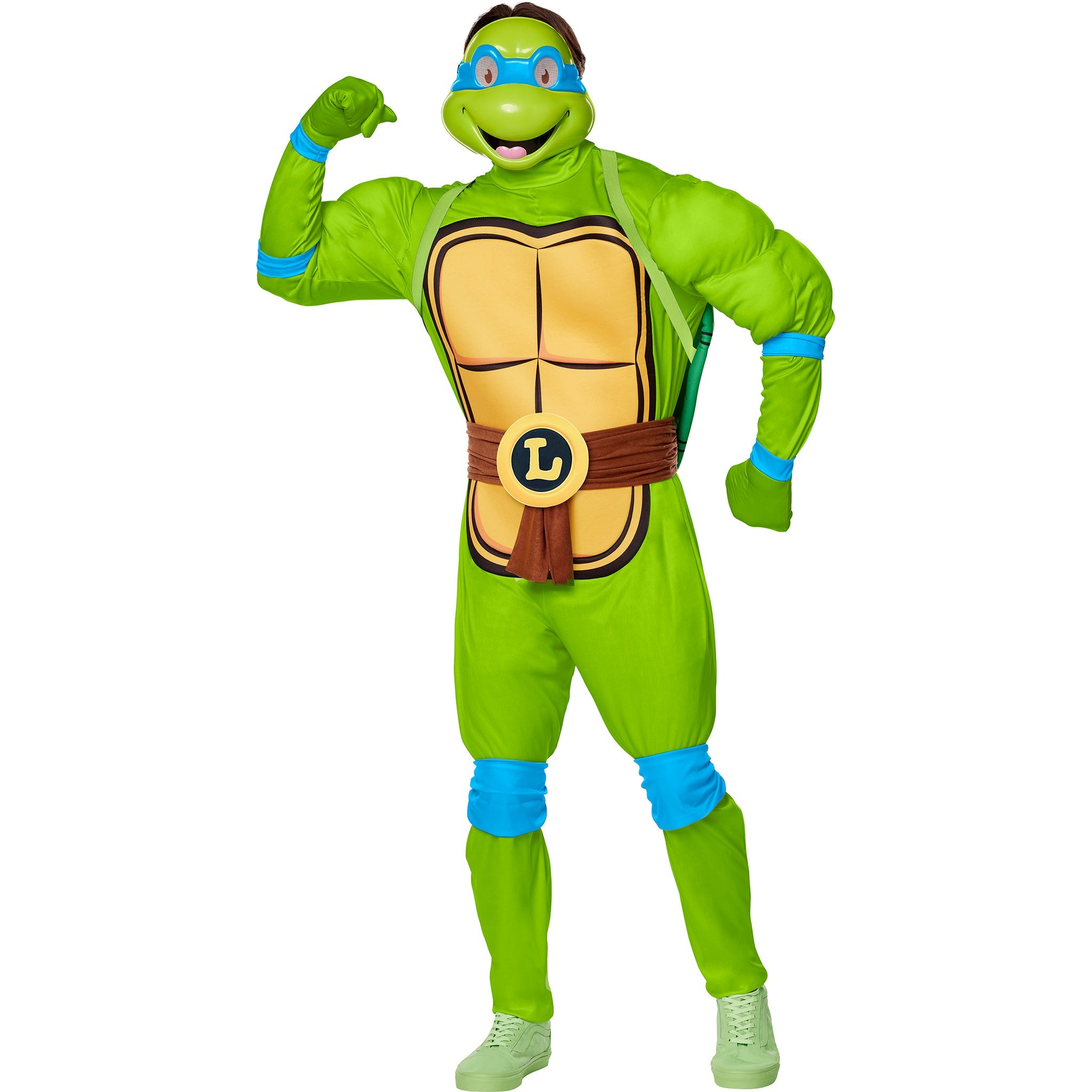 Leonardo Shirt Mask TMNT Ninja Turtles Fancy Dress Up Halloween Adult  Costume - Parties Plus