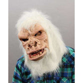 Albino Creepy White Hair Gorilla Mask