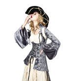 High Quality Silver Pirate Jacket Coat
