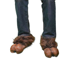 Faux Hooves w/ Brown Hair Shoe Covers