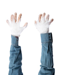 Albino Creepy White Hair Gorilla Hand Gloves