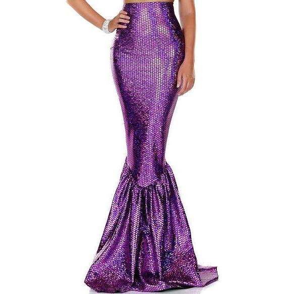 Elegant Hologram Detailed Mermaid Skirt Adult Costume