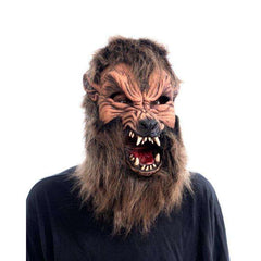 Howl O Ween Ferocious Werewolf Mask w/ Moving Mouth