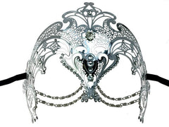 Metal Mask with Diamonds and Chains
