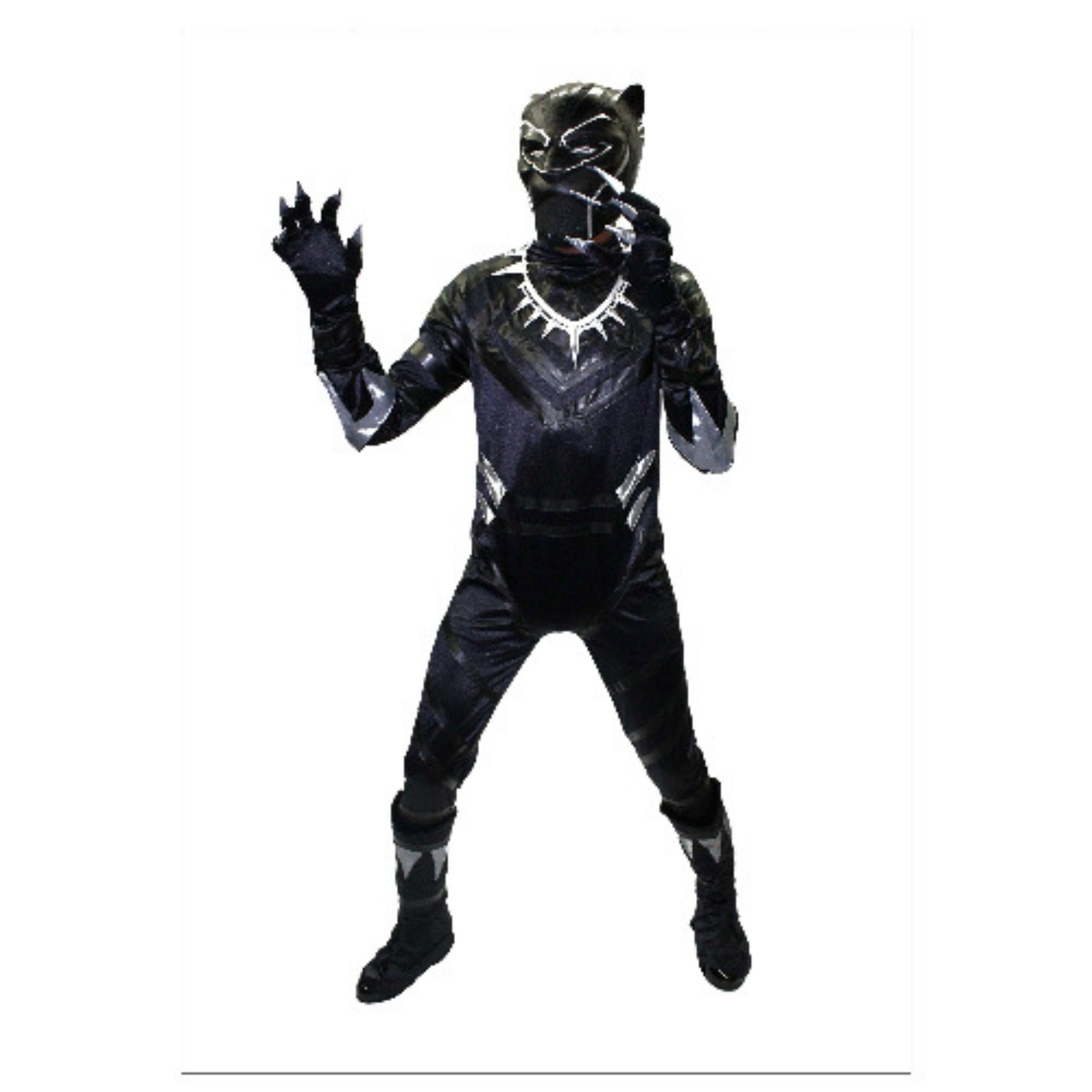 Deluxe Marvel Black Panther Costume w/ Boot Covers, Claws and Mask - Rent /  Small / Medium