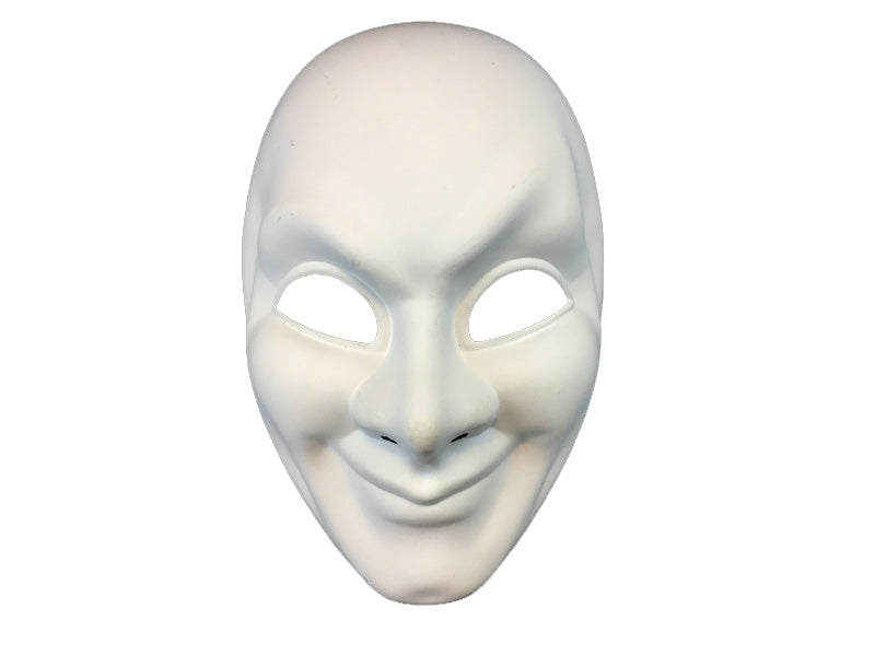 Plastic Full Face White Mask – AbracadabraNYC