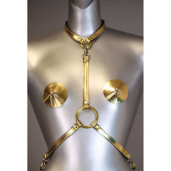 Triple Clasp Gold Patent Harness