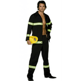 Deluxe Blazing Fire Fighter Adult Costume