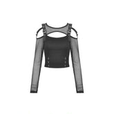 Rebel Girl Sexy Net Hollow-Out T-Shirt