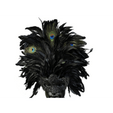 Peacock Feathered Venetian Party Mask