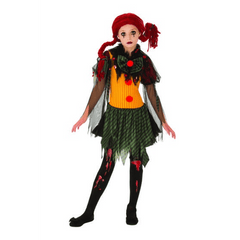 Zombie Clown Girl's Costume