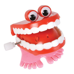 Tiny Wind Up Chattering Teeth with Eyes Hopper