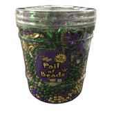 72 Piece Mardi Gras Bucket of Beads