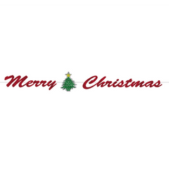 Merry Christmas Streamer Holiday Party Banner with Tree