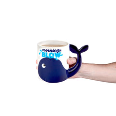 Mornings Blow Whale Coffee Mug
