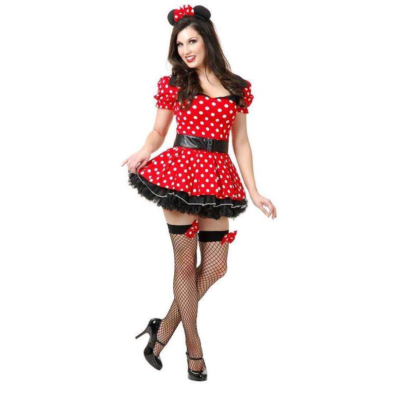 Miss Mouse Pin Up Women's Costume & Headpiece