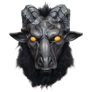 Baphomet Deluxe Goat Demon Mask w/ Horns Faux Fur – AbracadabraNYC