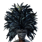 Premium Venetian Feathered Party Mask