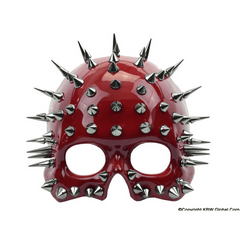 Red Steampunk Spiked Mask