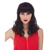 Black Catherine Long Bob & Bangs Wig