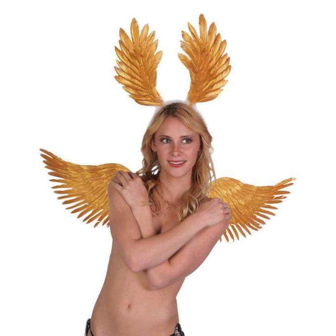 Gold Phoenix Wide Angel Wings