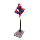 Life Size Spider-Man On Light Post Statue
