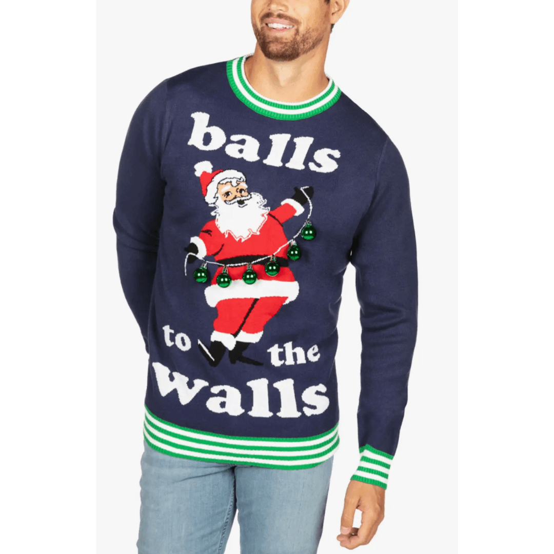 Christmas sweater balls best sale