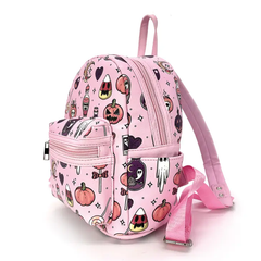 Cute and Spooky Pink Halloween Mini Backpack
