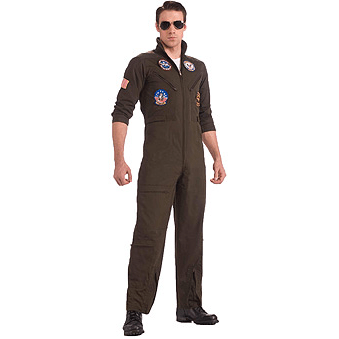 Top Gun Jumpsuit Men's Plus Size Costume